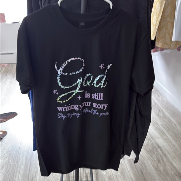 no brand Tops - Black Graphic Short Sleeve Tee